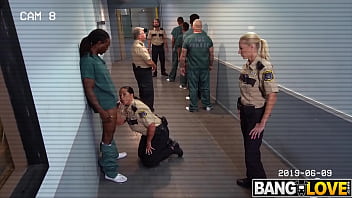 Mickey, the inmate, gets pounded by Kailani Kai in various postures