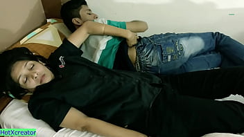 Desi stepbrother and super-steamy Chinese doll engage in super super-hot bed-sharing session