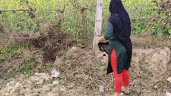 Desi educator and school dame pamper in outdoor cooter munching and plowing