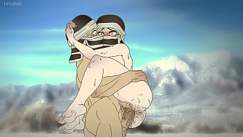 Kakushi gets cold on the mountain and heats up with some anime pornography act in anime pornography Demon Slayer