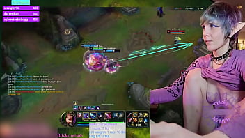 A ultra-kinky ultra-cutie rivulets League of Legends gameplay on Chaturbate, displaying her diminutive framework and natural assets.